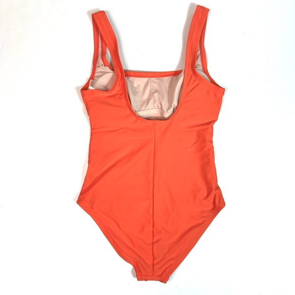 New Mynah Square Neck One-piece Swimsuit Orange Size XS - Picture 4 of 9